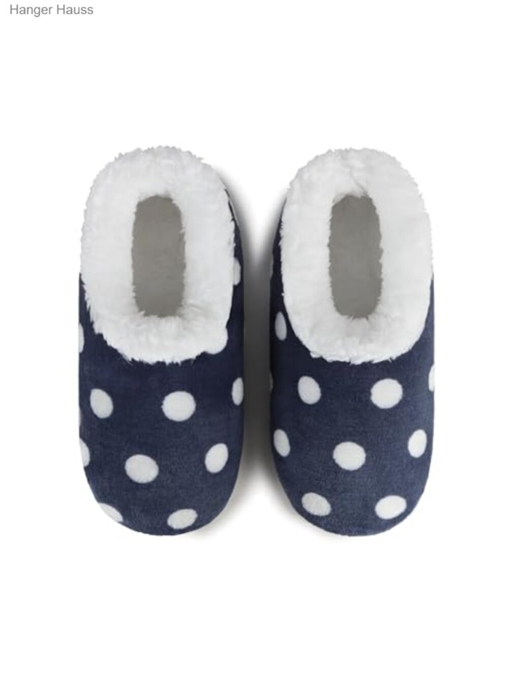 Faux Fur Polka Dot Sherpa Lined Washable Slippers for Women